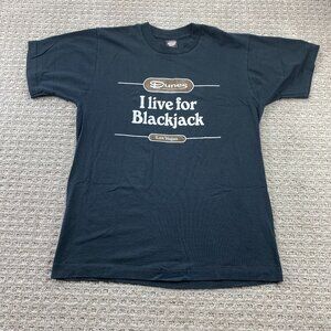 Vintage Screen Stars T-Shirt 80s Men Medium M Black Single Stitch Dunes Casino